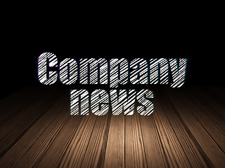 Image showing News concept: Company News in grunge dark room