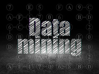 Image showing Information concept: Data Mining in grunge dark room