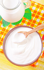 Image showing sour cream and milk