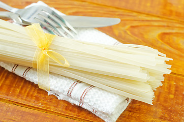 Image showing raw rice noodles