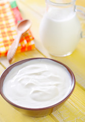 Image showing sour cream and milk