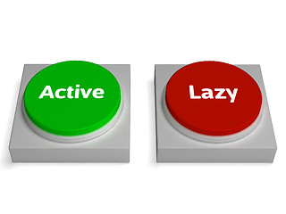 Image showing Active Lazy Buttons Shows Action Or Inaction