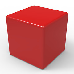 Image showing Blank Red Dice Shows Copyspace Cube Or Box