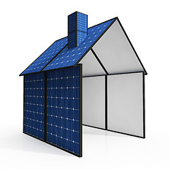 Image showing Solar Panel House Showing Renewable Energy