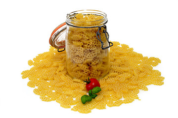 Image showing Pasta in a glass