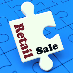 Image showing Retail Sale Puzzle Shows Consumer Selling Or Sales