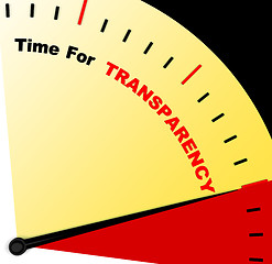 Image showing Time For Transparency Message Means Ethics And Fairness