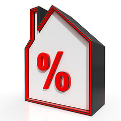 Image showing House And Percent Sign Displays Investment Or Discount