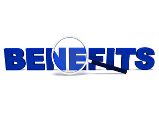 Image showing Benefits Word Means Perks Bonuses Or Reward\r
