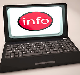 Image showing Info Button On Laptop Showing Information