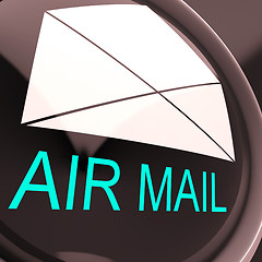 Image showing Air Mail Envelope Shows International Delivery By Airplane