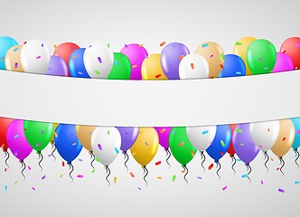 Image showing balloons on gray background