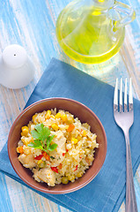 Image showing rice with meat and vegetables