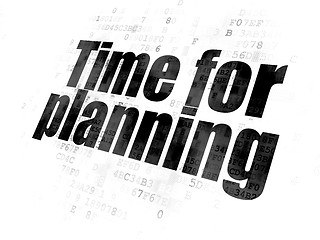 Image showing Timeline concept: Time for Planning on Digital background