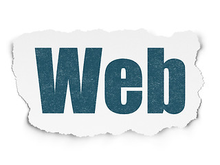 Image showing Web design concept: Web on Torn Paper background