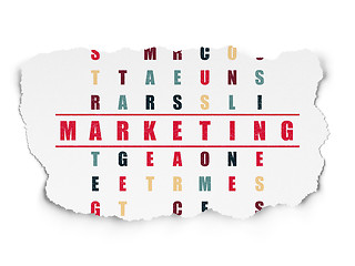 Image showing Advertising concept: Marketing in Crossword Puzzle