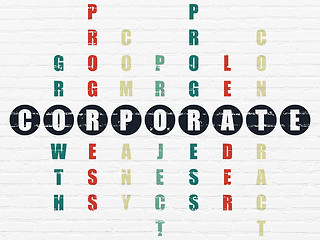 Image showing Business concept: Corporate in Crossword Puzzle
