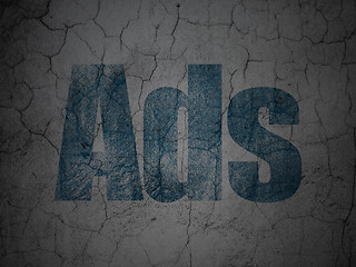 Image showing Marketing concept: Ads on grunge wall background