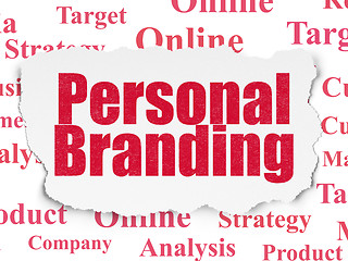 Image showing Marketing concept: Personal Branding on Torn Paper background