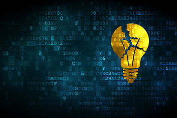 Image showing Business concept: Light Bulb on digital background