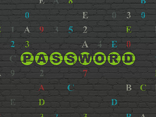 Image showing Privacy concept: Password on wall background