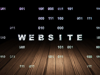 Image showing Web design concept: Website in grunge dark room