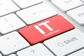 Image showing Business concept: IT Business on computer keyboard background