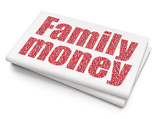 Image showing Money concept: Family Money on Blank Newspaper background
