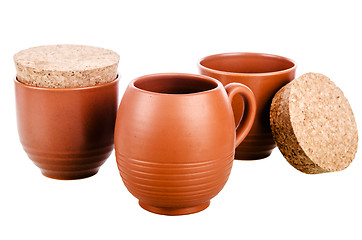 Image showing Set of Pottery, it is isolated 