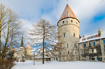 Image showing Park at a fortification of Old Tallinn
