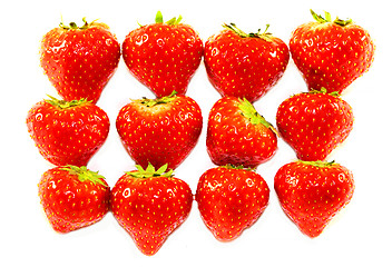 Image showing Delicious fruit strawberry  