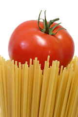 Image showing Tomato on Spaghetti