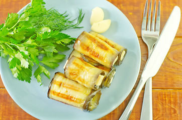 Image showing eggplant rolls