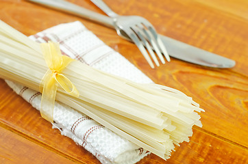 Image showing raw rice noodles