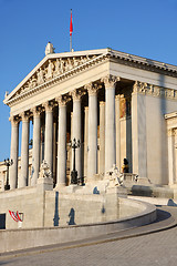 Image showing The Austrian Parliament in Vienna, Austria