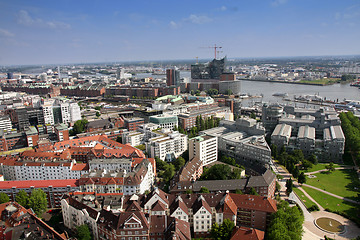 Image showing View on Hamburg from St. Michael\'s Church, Hamburg