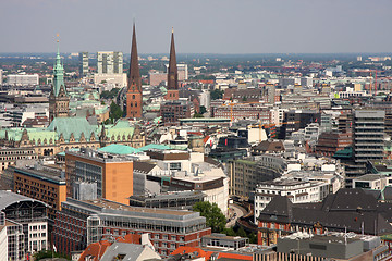 Image showing View on Hamburg from St. Michael\'s Church, Hamburg