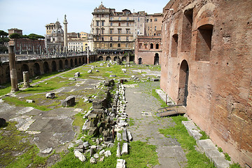 Image showing Trajan\'s Market (Mercati Traianei) in Rome, Italy