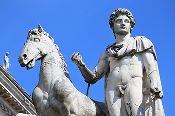 Image showing Statue of Castor in Rome, Italy