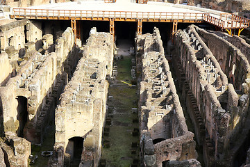 Image showing interior view of the ancient Colosseum in Rome, Italy