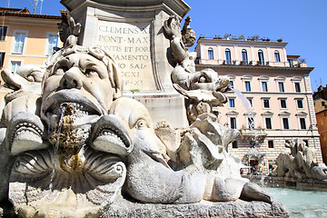 Image showing  Fontana del Pantheon in Rome, Italy