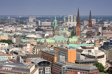 Image showing View on Hamburg from St. Michael\'s Church, Hamburg
