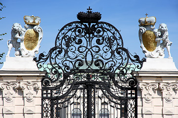 Image showing Main gate, upper Belvedere Palace, Vienna, Austria