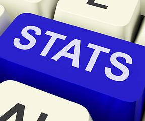 Image showing Stats Key Shows Statistics Report Or Analysis