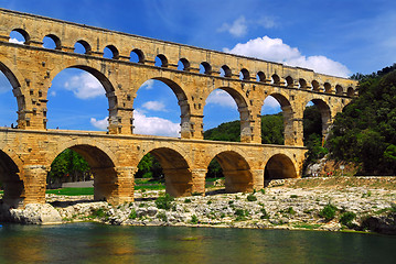 Image showing Pont du Gard in southern France