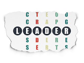 Image showing Finance concept: Leader in Crossword Puzzle