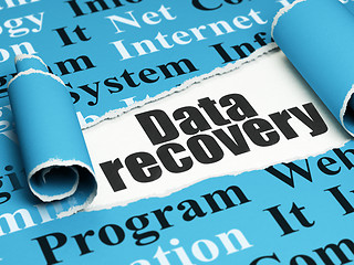 Image showing Data concept: black text Data Recovery under the piece of  torn paper