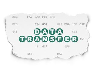 Image showing Data concept: Data Transfer on Torn Paper background