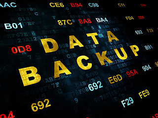 Image showing Information concept: Data Backup on Digital background