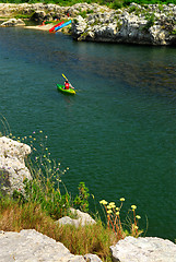 Image showing Kayaking in southern France